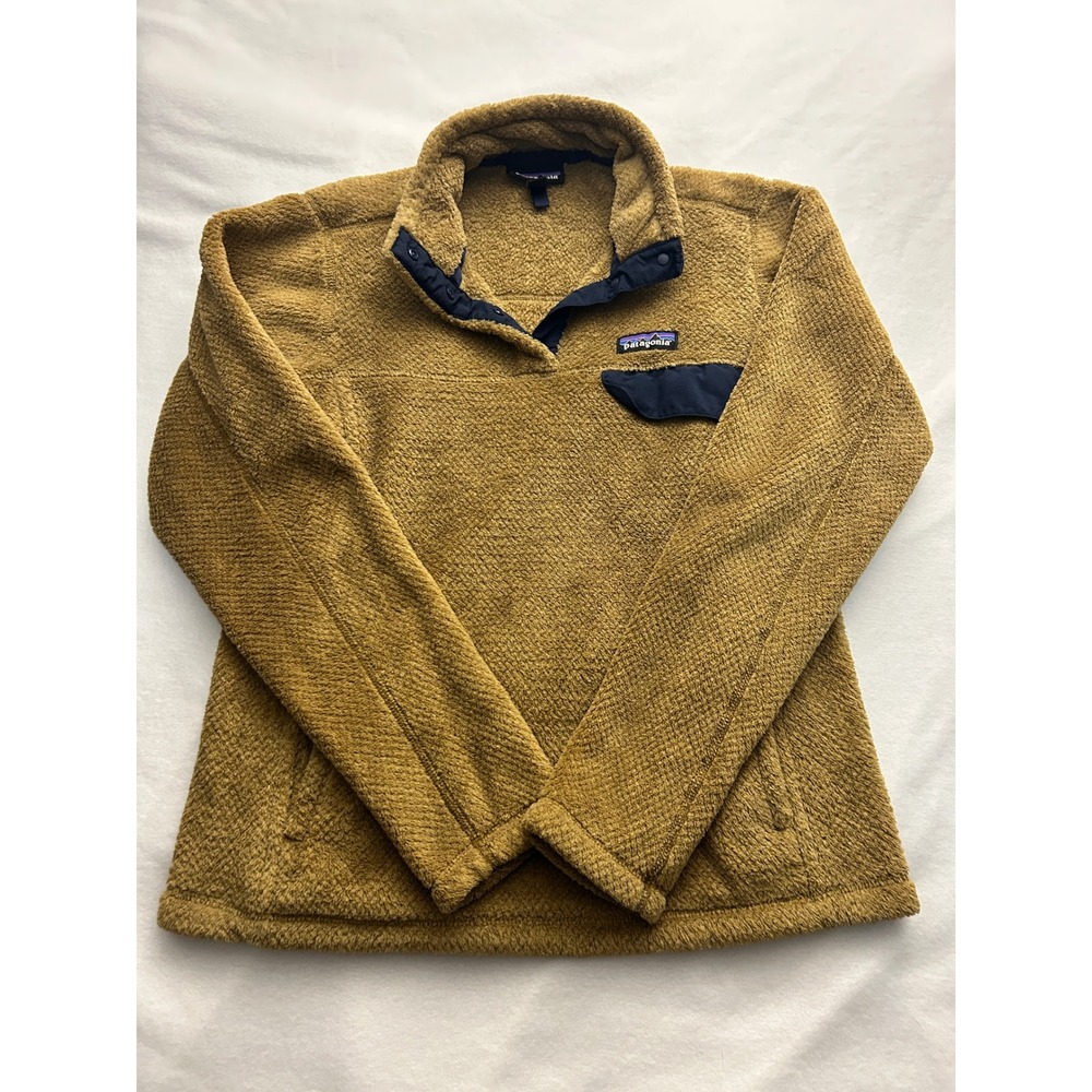 Patagonia Re-Tool Snap-T Pullover Fleece Jacket golden brown Womens Medium